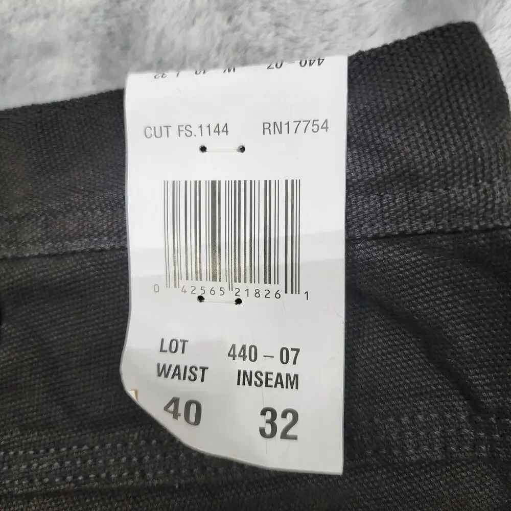 NEW Polar King Key Pants Mens‎ 40X32 Black Fleece Lined Canvas Carpenter Utility